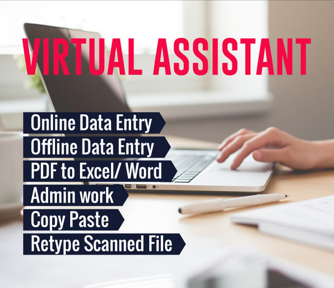 Gig Preview - Be your virtual assistant for data entry