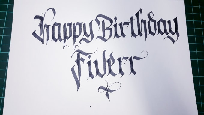 Gig Preview - Make unique happy birthday handlettering video for you