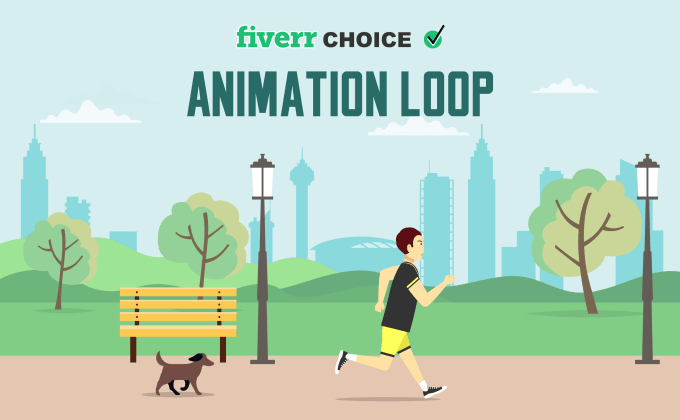 Gig Preview - Create 2d cartoon character animation loop for you