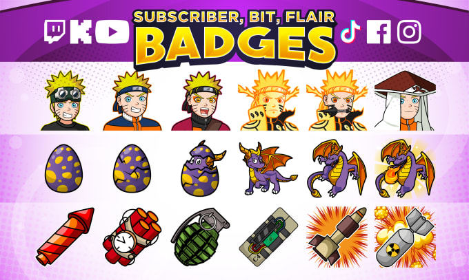 Gig Preview - Design subscriber badges for twitch or any platform