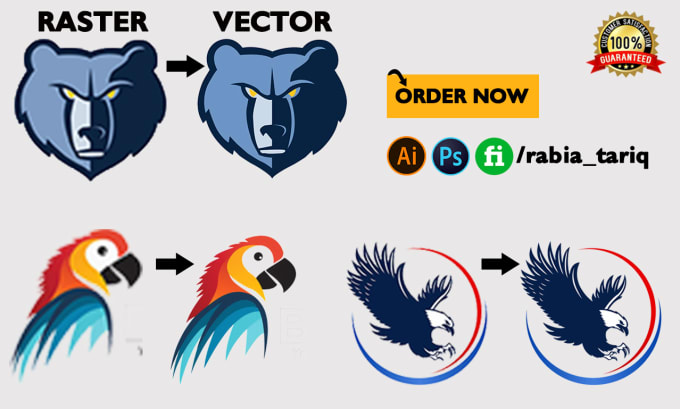 Gig Preview - Do vector tracing, convert raster to vector in 30 minutes