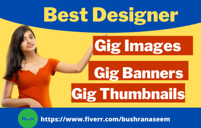 Gig Preview - Create your fiverr gig images,  cover photos,  banners, and thumbnails