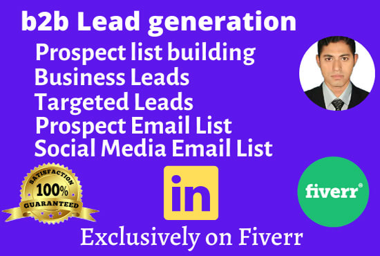 Gig Preview - Search business email,  b2b lead generation, list building