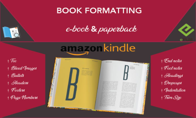 Gig Preview - Do book formatting and layout design for amazon kdp