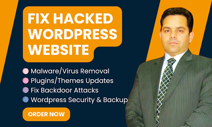 Gig Preview - Remove malware from wordpress website and hosting server, recover hacked website