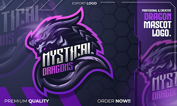 Gig Preview - Make a premium mascot character dragon logo for esports