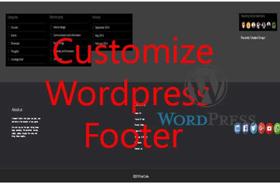 Gig Preview - Customize your wordpress footer