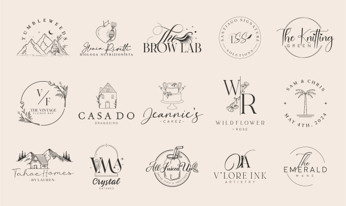 Gig Preview - Create boho, botanical, whimsical, and floral logo design