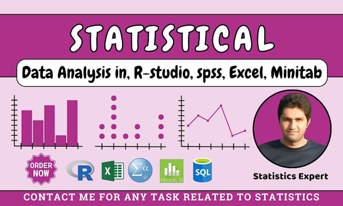 Gig Preview - Do statistical data analysis in rstudio, spss, excel, minitab