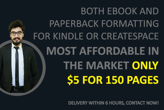 Gig Preview - Do paperback formatting ebook epub for createspace kindle