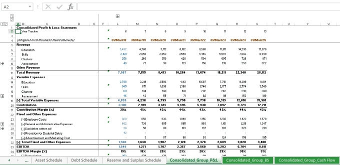 Gig Preview - Prepare and vet financial model for your company