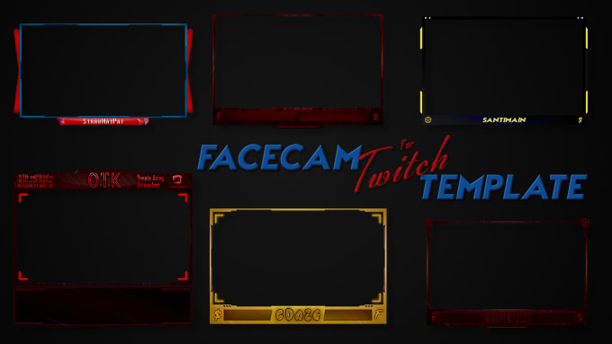 Gig Preview - Create a custom facecam overlay for twitch mixer youtube