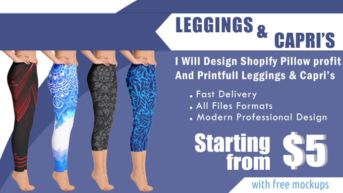 Gig Preview - Design unique trendy  leggings,capris and shorts for you