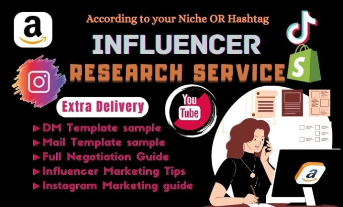 Gig Preview - Do search social media influencer to promote amazon, shopify or ecommerce store