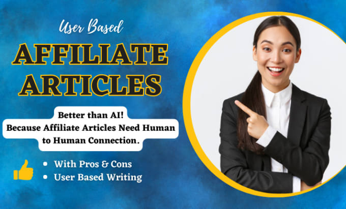 Gig Preview - Do killer SEO amazon affiliate article writing for your blog