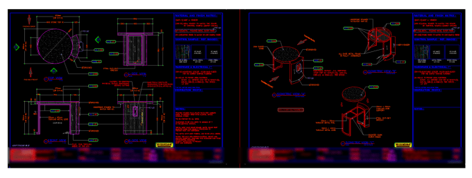 Gig Preview - Provide furniture detailed drawing in autocad for simple items