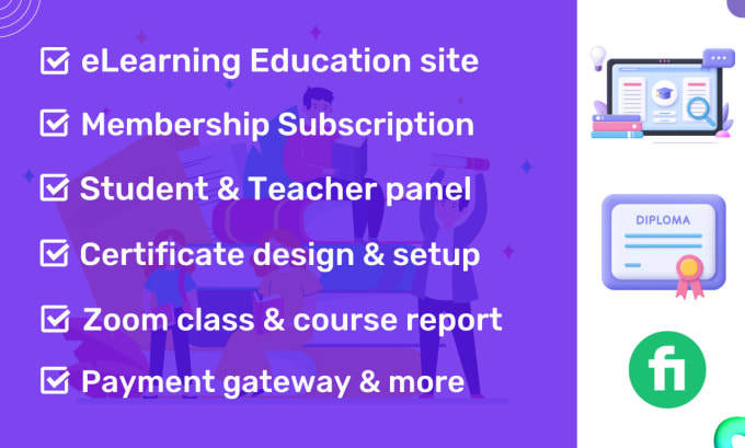 Gig Preview - Build lms website using learndash, buddyboss, tutor lms elearning