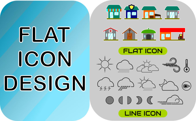 Gig Preview - Create flat icon in a day