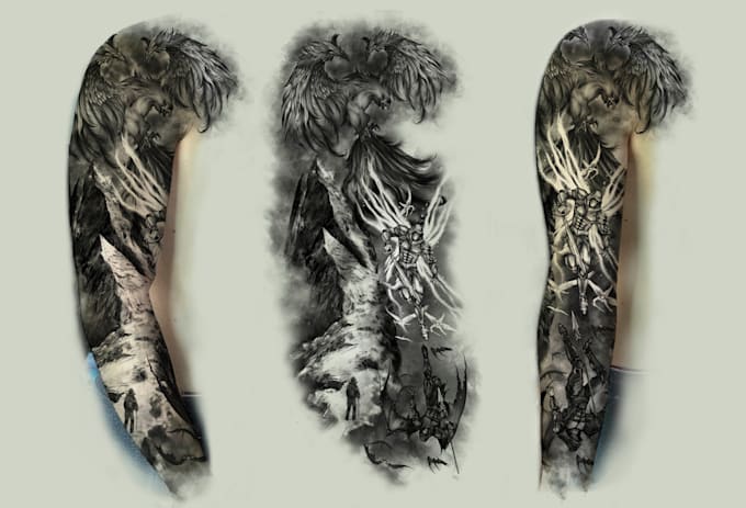 Gig Preview - Tattoo drawing design in digital or natural media