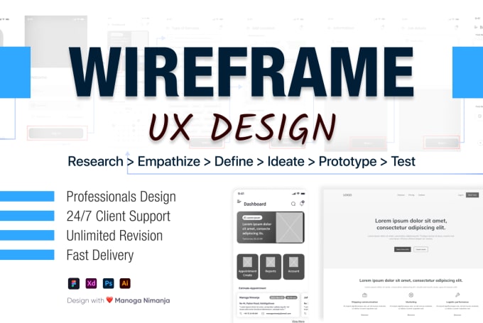 Gig Preview - Design wireframes for your website or app in figma