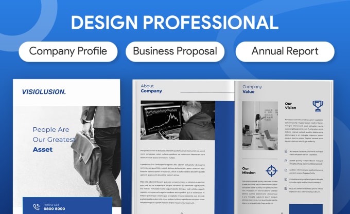 Gig Preview - Design professional company profile, proposal, annual report