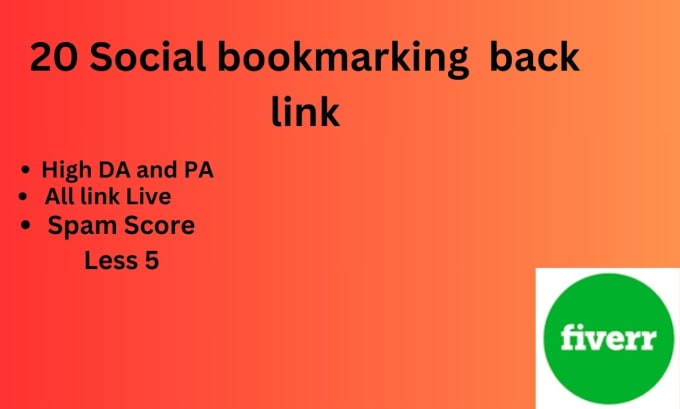 Gig Preview - Do 50 high da and pa social bookmarking for your website