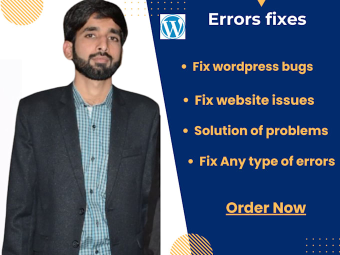 Gig Preview - Help you to fix wordpress website errors, issues and bugs