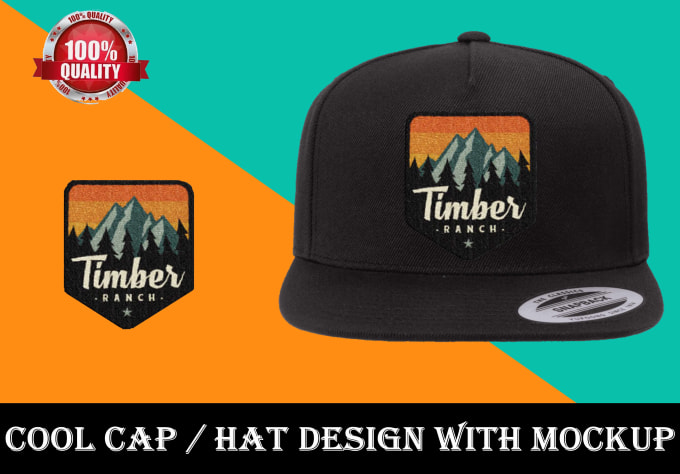 Gig Preview - Design art work for hat and mockup it on hat cap or snapback