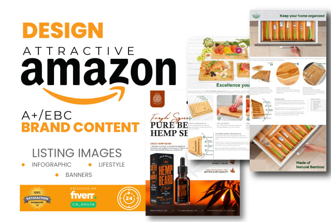 Gig Preview - Design attractive amazon ebc product image and brand story