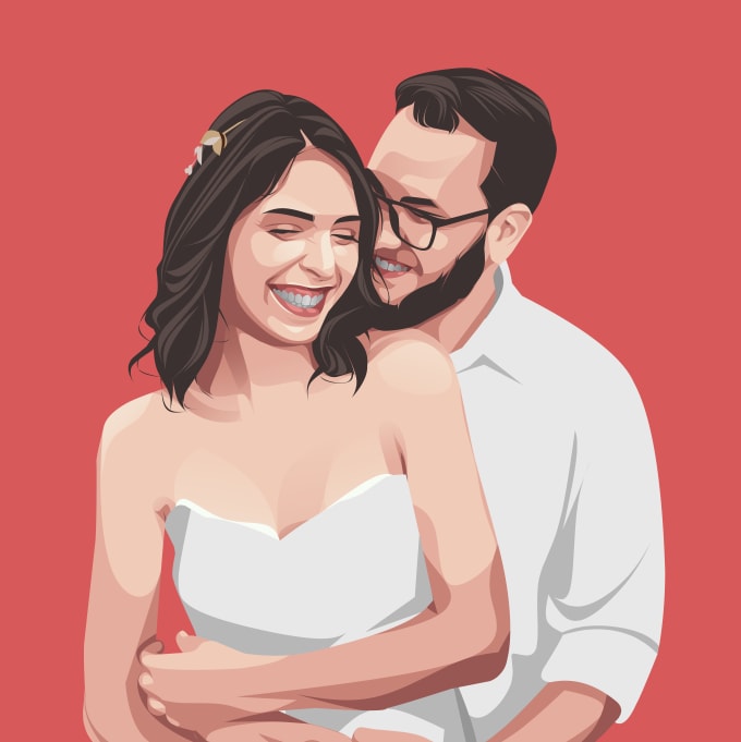 Gig Preview - Make your couple photo into awesome cartoon style