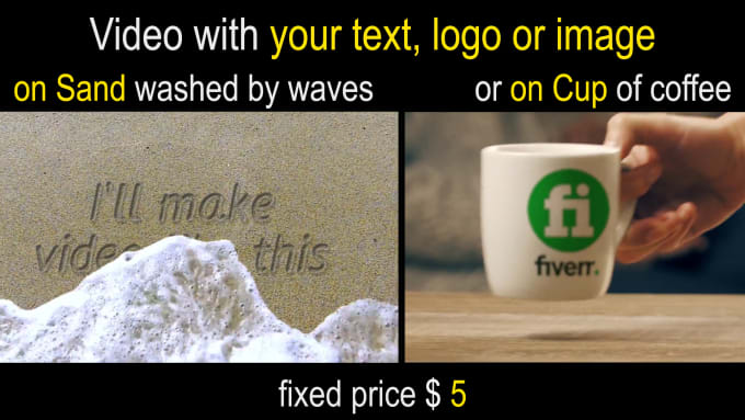 Gig Preview - Make video with your text or logo on sand or on cup of coffee