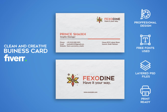 Gig Preview - Design a print ready business card for you