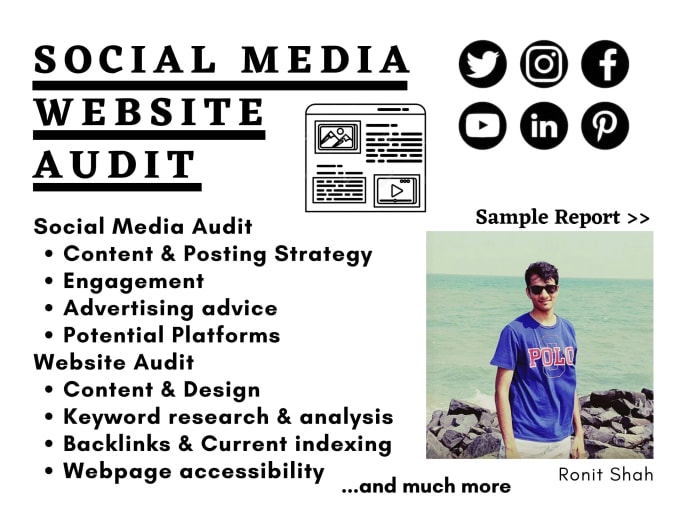 Gig Preview - Audit your social media accounts and website