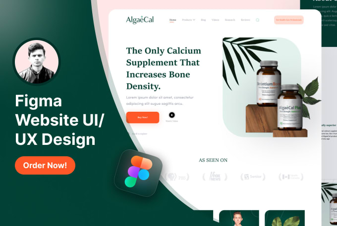 Gig Preview - Do figma website design for your ui website design