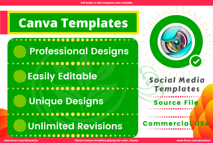 Gig Preview - Design editable canva templates