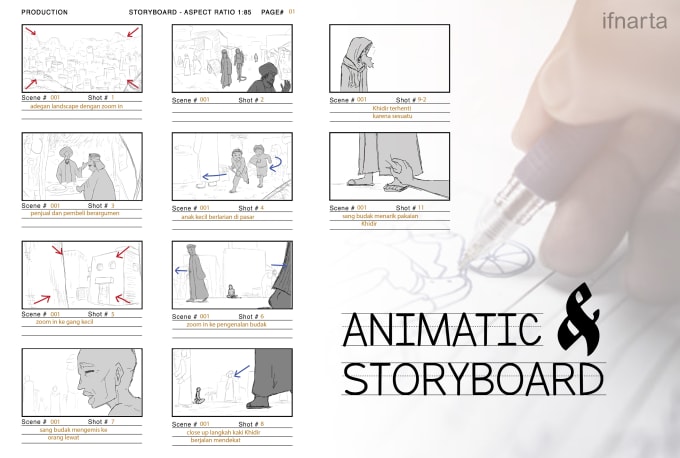 Gig Preview - Create professional storyboard or animatic for your video