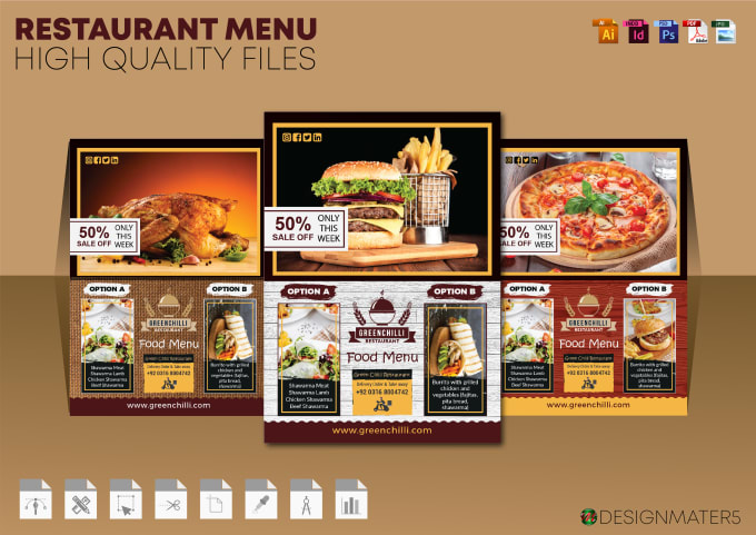 Gig Preview - Design a modern restaurant brochure or food menu