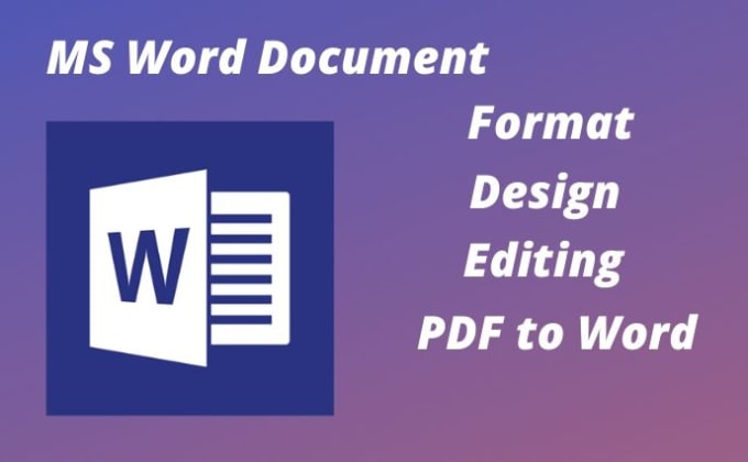 Gig Preview - Create a superior ms word document, convert pdf to word