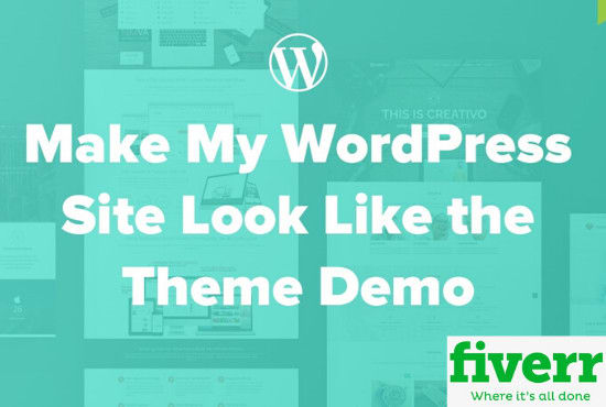 Gig Preview - Make your wordpress website looks like the theme demo