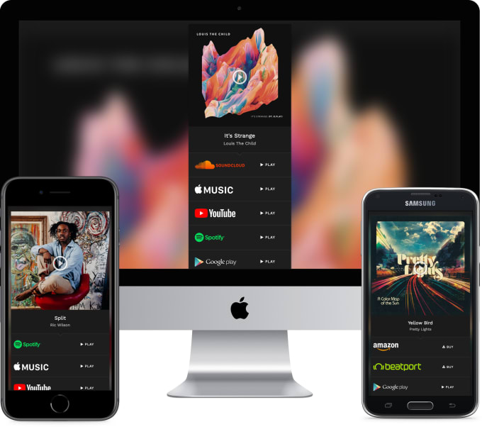 Gig Preview - Create smart link for your spotify, itunes and youtube music