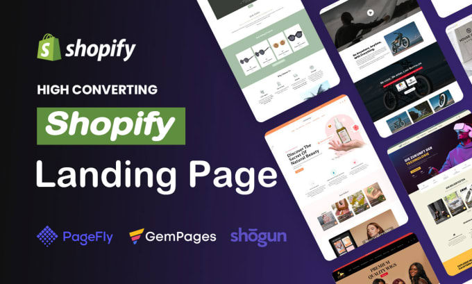 Gig Preview - Design shopify landing page,shopify product page,sales page