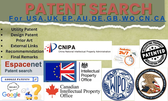 Gig Preview - Be your patent attorney for patent search, trademark check