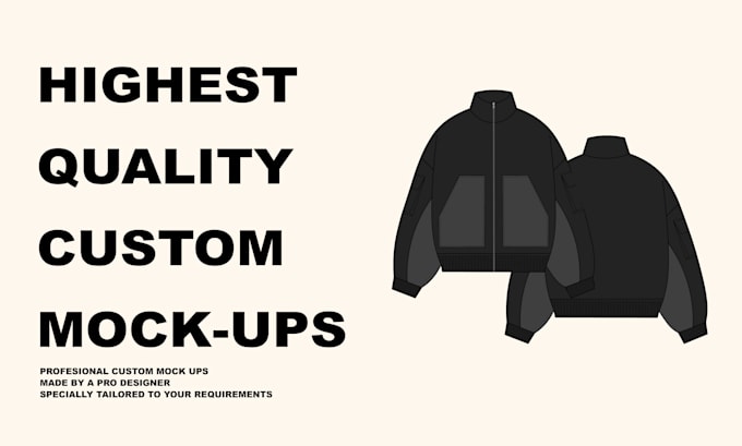 Gig Preview - Design streetwear clothing mockups and tech packs for you