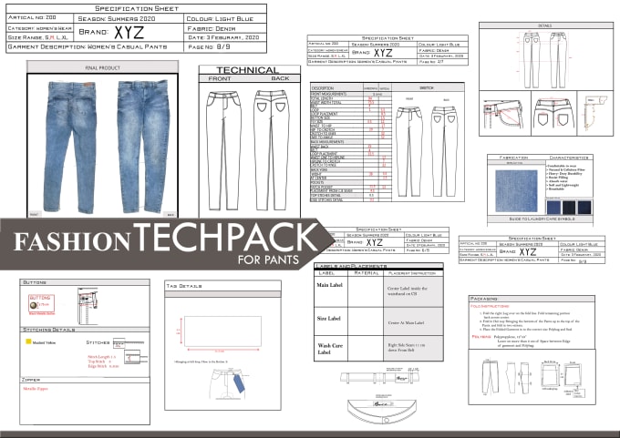 Bestseller - create a fashion tech pack for custom garments