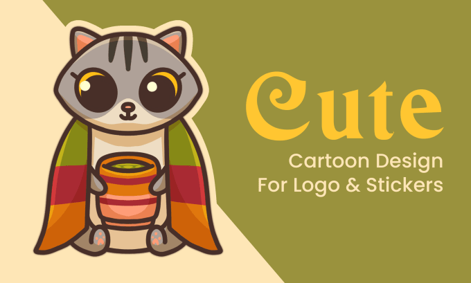 Gig Preview - Design cute cartoon logo or animal mascot for business