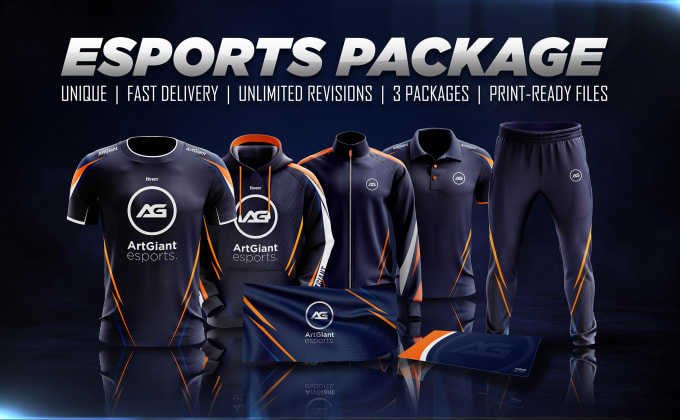 Gig Preview - Design an esports jersey hoodie and jacket package