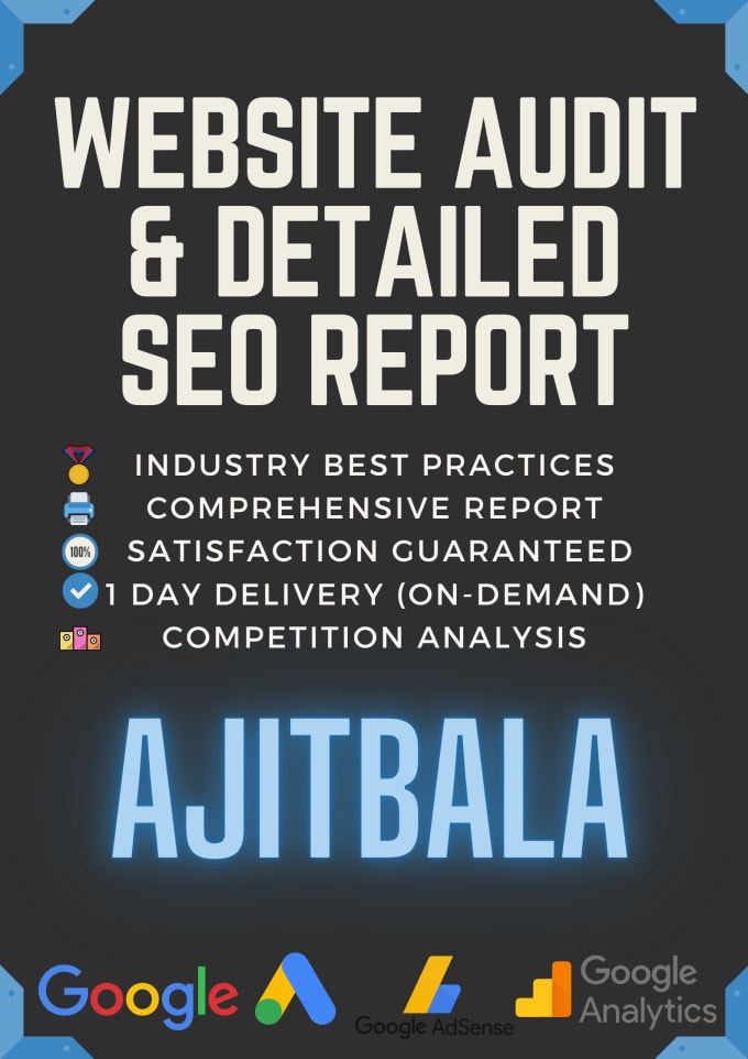 Gig Preview - Do website audit and provide a detailed SEO report