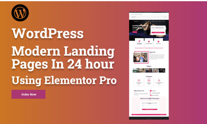 Gig Preview - Create modern wordpress landing page in 24 hour