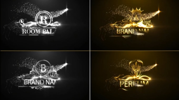 Gig Preview - Create golden and silver metallic particles logo animation