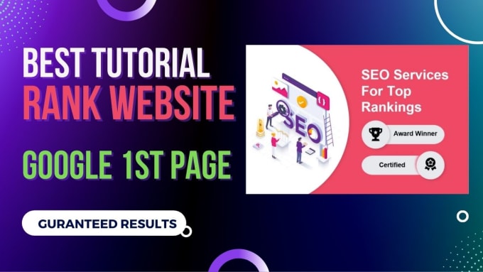 Gig Preview - Provide best seo video tutorial to rank on first page